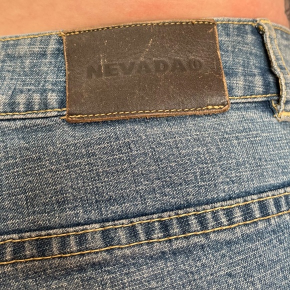 Y2K Nevada Embroidered Bootcut Jeans 12 | Mid Rise Stretch, Zip Pocket - Picture 5 of 6